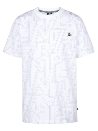 Petrol shirt bright white aop (B-1050-TSR680-0000)