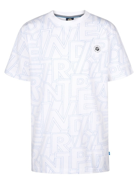 Petrol shirt bright white aop (B-1050-TSR680-0000)