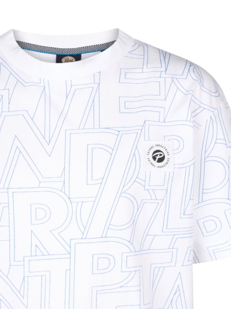 Petrol shirt bright white aop (B-1050-TSR680-0000)