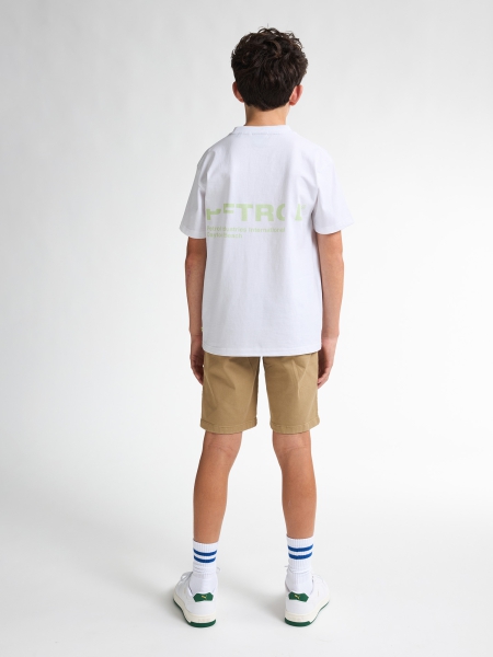 Petrol shirt classic print bright white (B-1050-TSR683-0000)