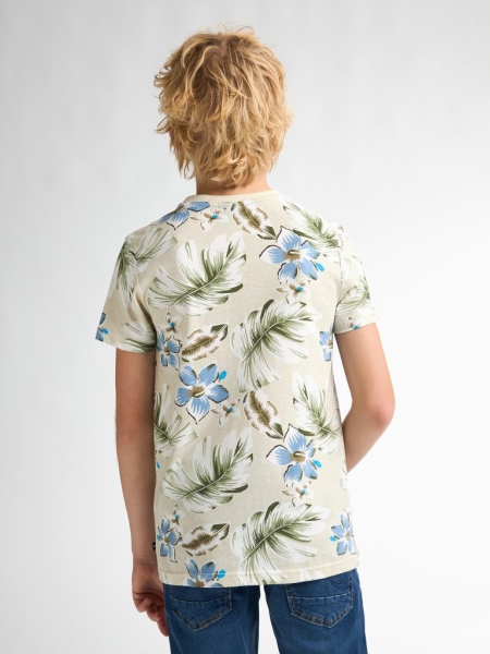 Petrol t-shirt seashell aop (B-1050-TSR655-0112)