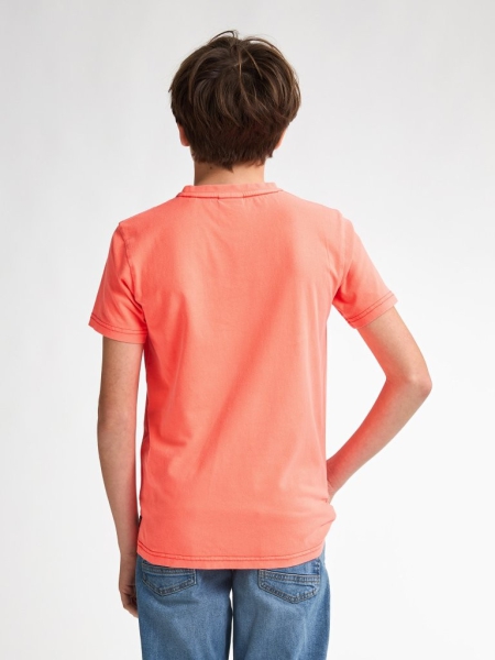 Petrol shirt classic print fiery coral (B-1050-TSR109-3099)