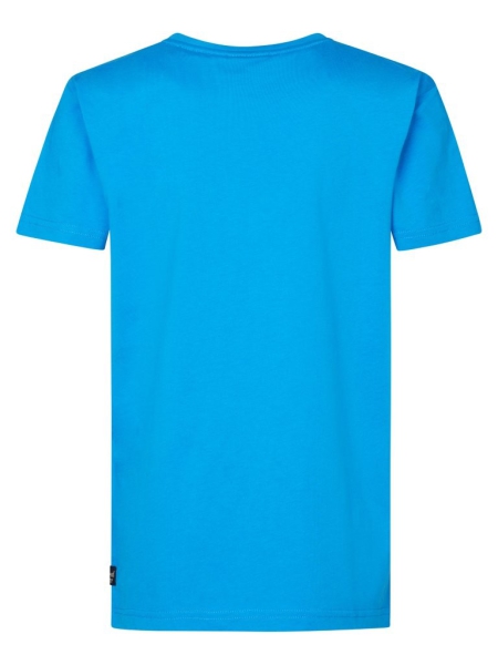 Petrol shirt classic print dark aqua (B-1050-TSR109-5044)