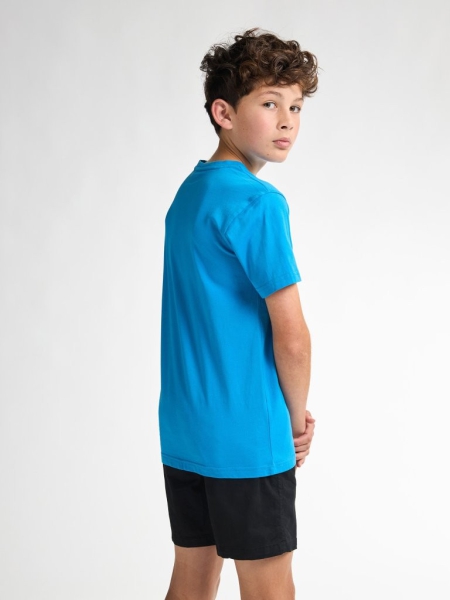 Petrol shirt classic print dark aqua (B-1050-TSR109-5044)