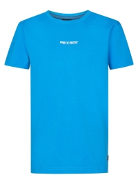 Petrol shirt classic print dark aqua (B-1050-TSR110-5044)