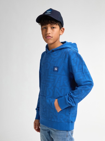 Petrol hoodie aop imperial blue (B-1050-SWH351-5093)