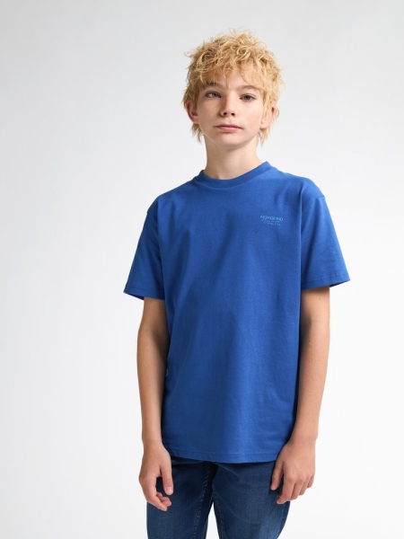 Petrol shirt classic print imperial blue (B-1050-TSR684-5093)