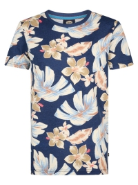 Petrol shirt navy blue aop (B-1050-TSR655-5178)