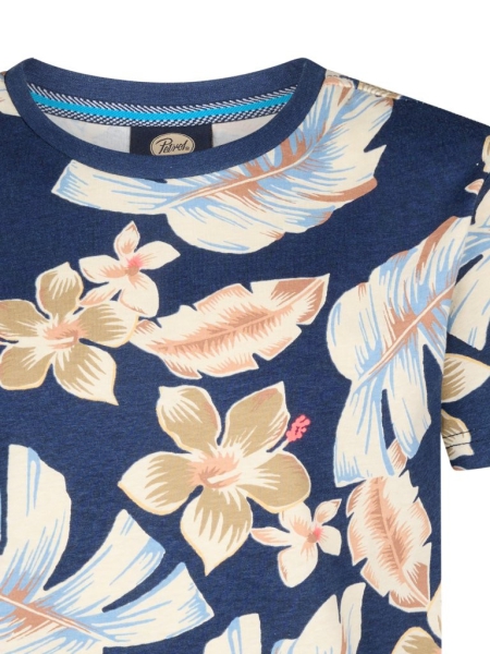 Petrol shirt navy blue aop (B-1050-TSR655-5178)