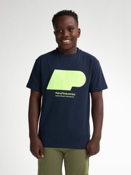 Petrol t-shirt navy blue (B-1050-TSR675-5178)