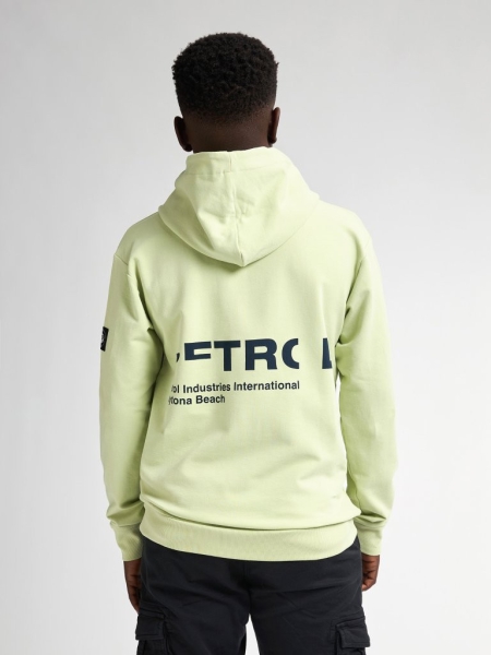 Petrol hoodie print fresh lime (B-1050-SWH361-6171)