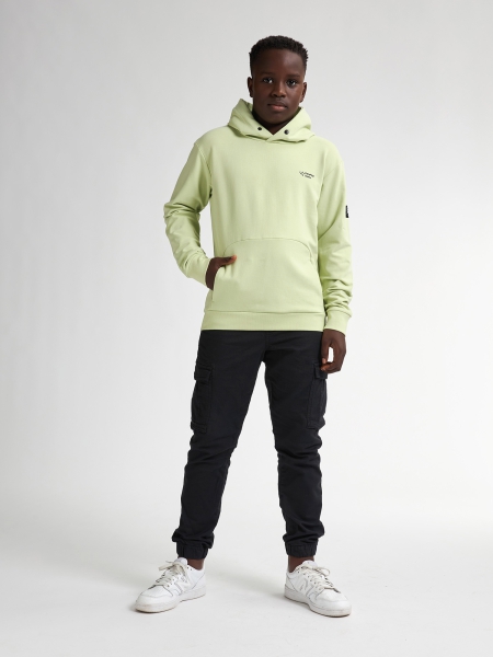 Petrol hoodie print fresh lime (B-1050-SWH361-6171)