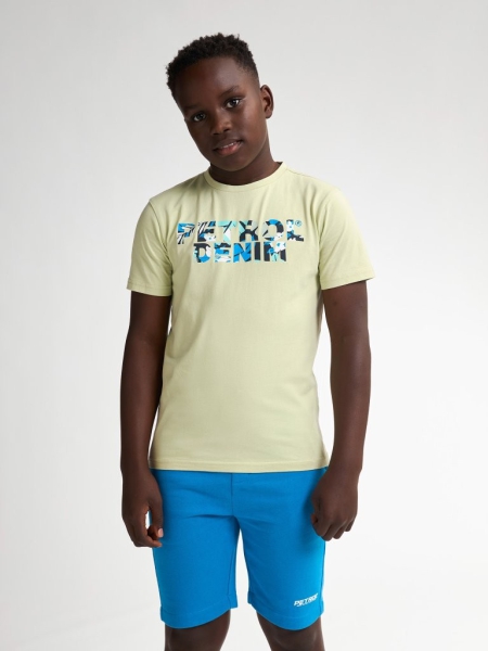 Petrol shirt classic print fresh lime (B-1050-TSR112-6171)