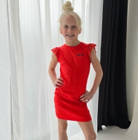 Dress Liva rib Ridiculous red