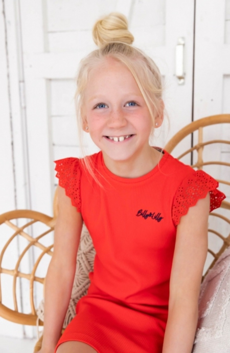 Dress Liva rib Ridiculous red