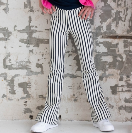 Flared Miek coco-stripe navy