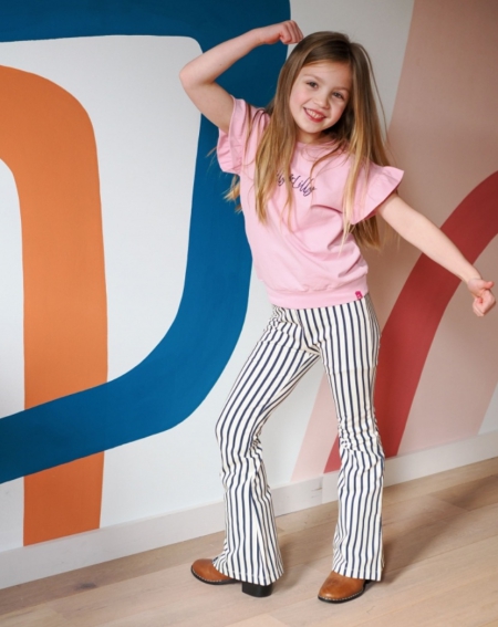 Flared Miek coco-stripe navy