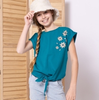 Knoopshirt Doortje groovy green