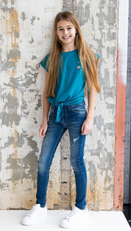 Knoopshirt Doortje groovy green