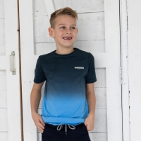 Dip dye shirt Luca crazy navy baby blue