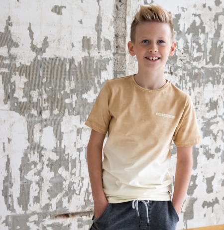 Dip dye shirt Luca cookie coco white