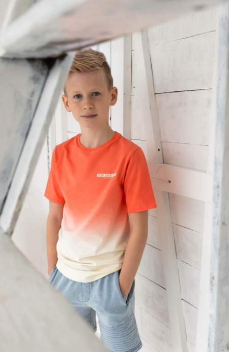 Dip dye shirt Luca cool coral