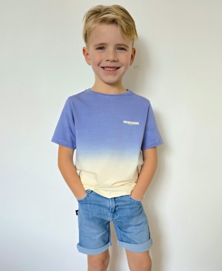 Dip dye shirt Luca popping purple