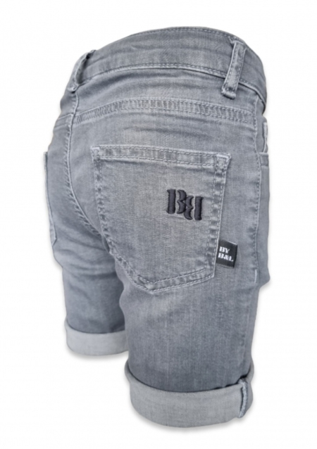 Denim short Toby light grey