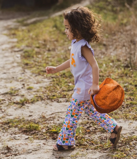 4President broek Nala abstract white aop