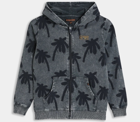 4President vest Oscar ombre blue palm aop