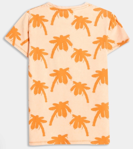 4President shirt Owen mock orange palm aop
