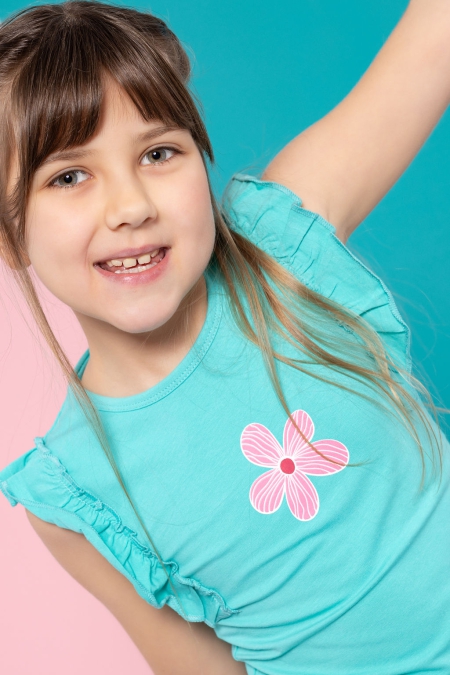 Louder! shirt Felien turqouise