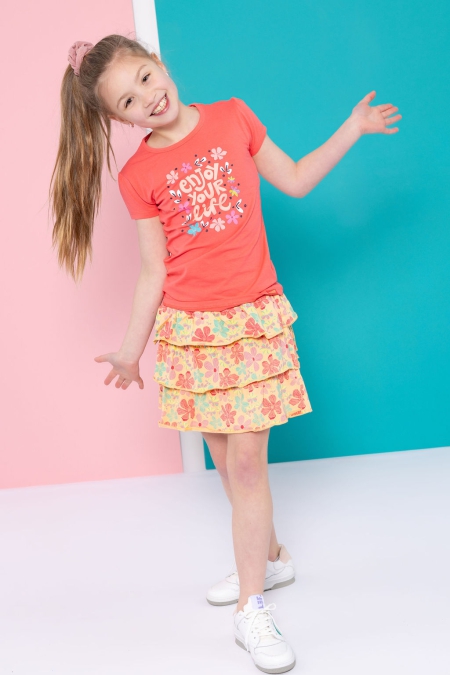 Louder! rok Jade calypso coral tropical flower