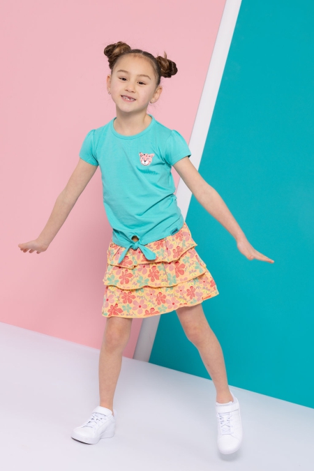 Louder! rok Jade calypso coral tropical flower