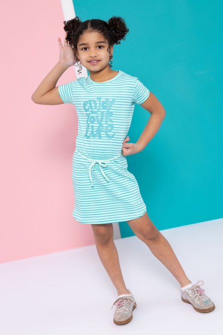 Louder! jurk Lucy brook green stripes