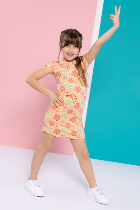 Louder! jurk Lucy calypso coral tropical flower