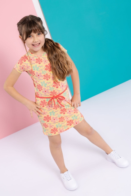 Louder! jurk Lucy calypso coral tropical flower