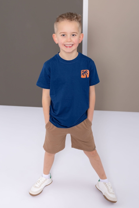 Louder! shirt Menno navy peony