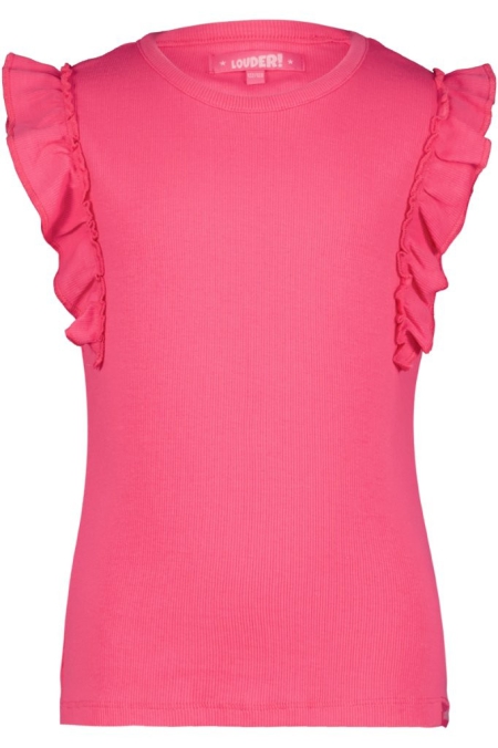 Louder! shirt Veerle carmine rose