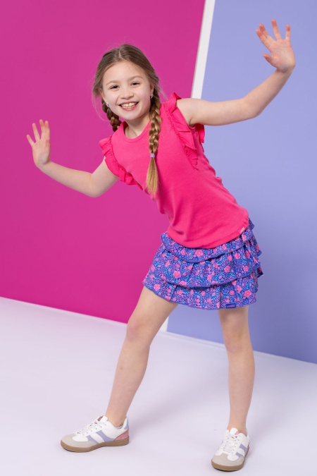 Louder! shirt Veerle carmine rose