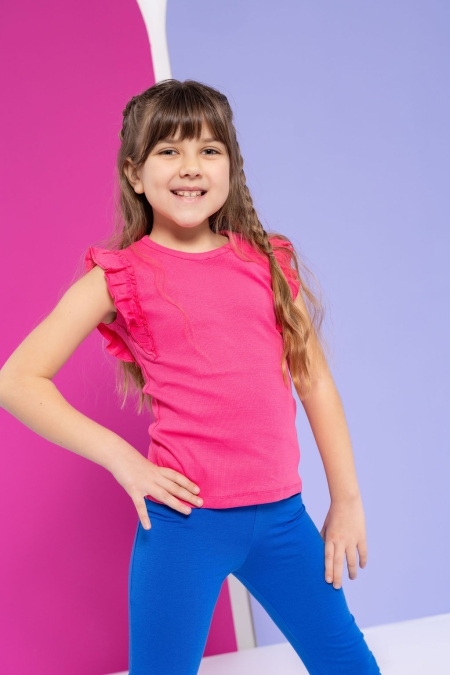 Louder! shirt Veerle carmine rose