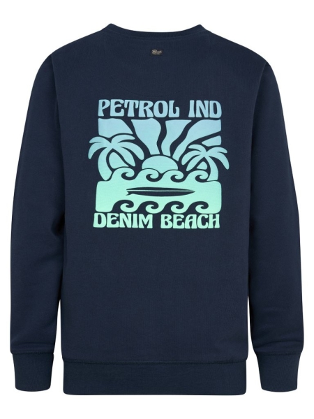 Petrol sweater round neck navy blue (B-1060-SWR113-5178)