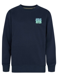 Petrol sweater round neck navy blue (B-1060-SWR113-5178)