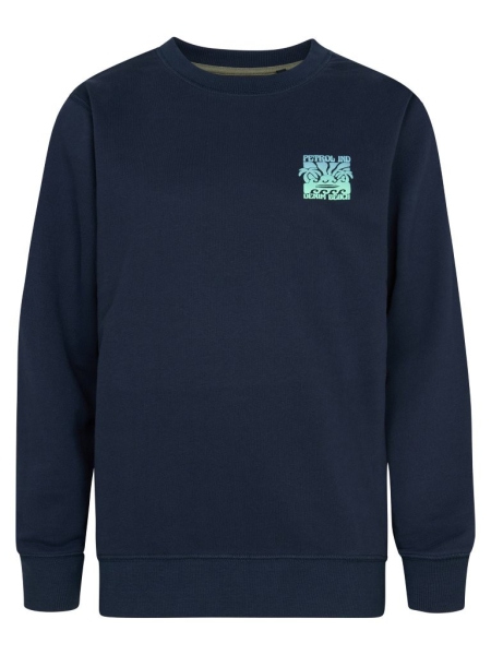 Petrol sweater round neck navy blue (B-1060-SWR113-5178)