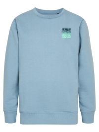 Petrol sweater round neck marble blue (B-1060-SWR113-5195)