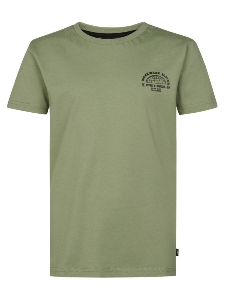 Petrol t-shirt classic print sage (B-1060-TSR114-6179)