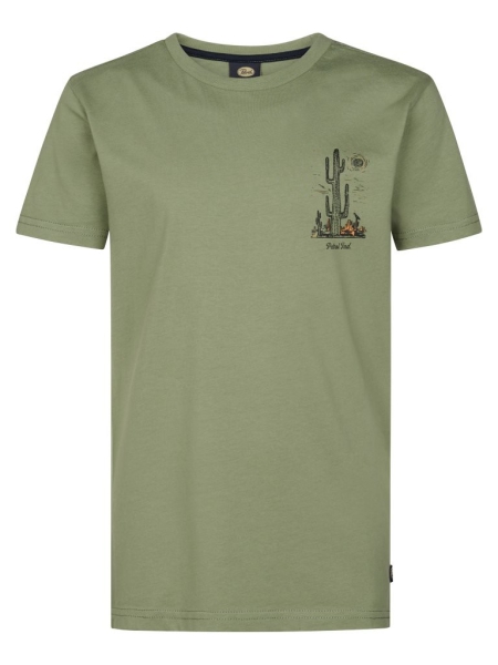 Petrol t-shirt classic print sage (B-1060-TSR118-6179)