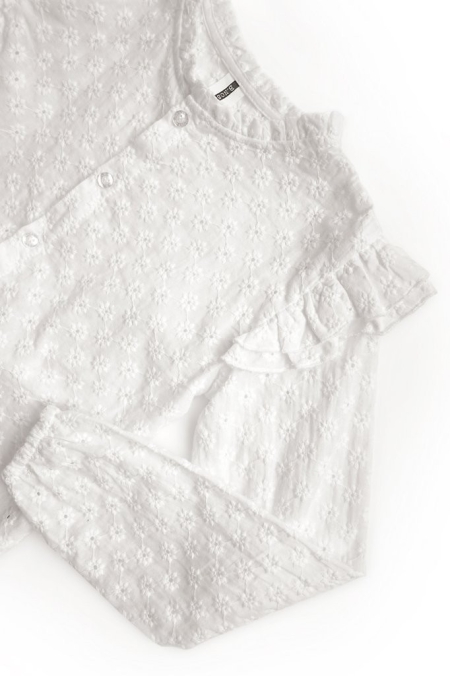 B.Nosy blouse flower embroidered cotton (Y212-5100-012)