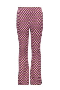 B.Nosy retro jacquared flared broek fandango pink (Y212-5601-215)