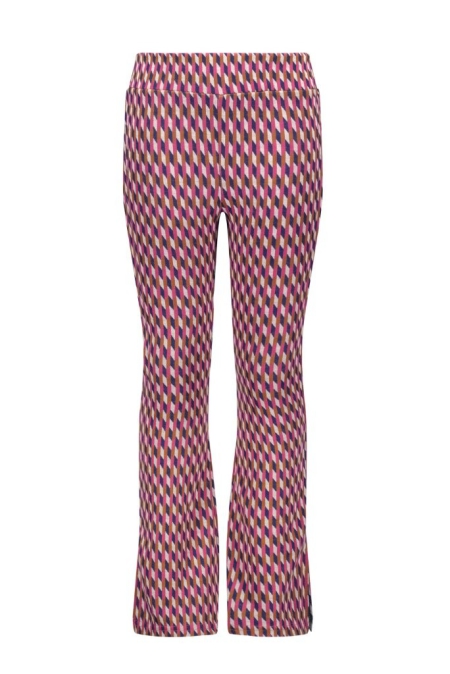B.Nosy retro jacquared flared broek fandango pink (Y212-5601-215)